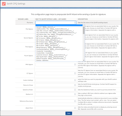 CPQ data mapping component