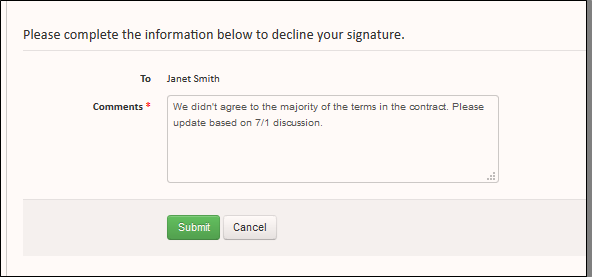 decline to sign