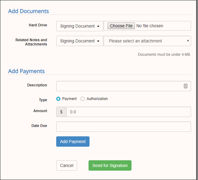 booking record with payments added