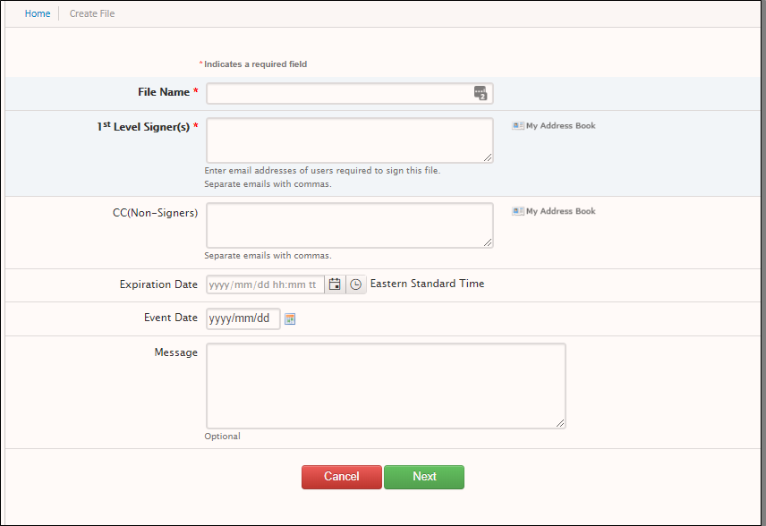 create a file